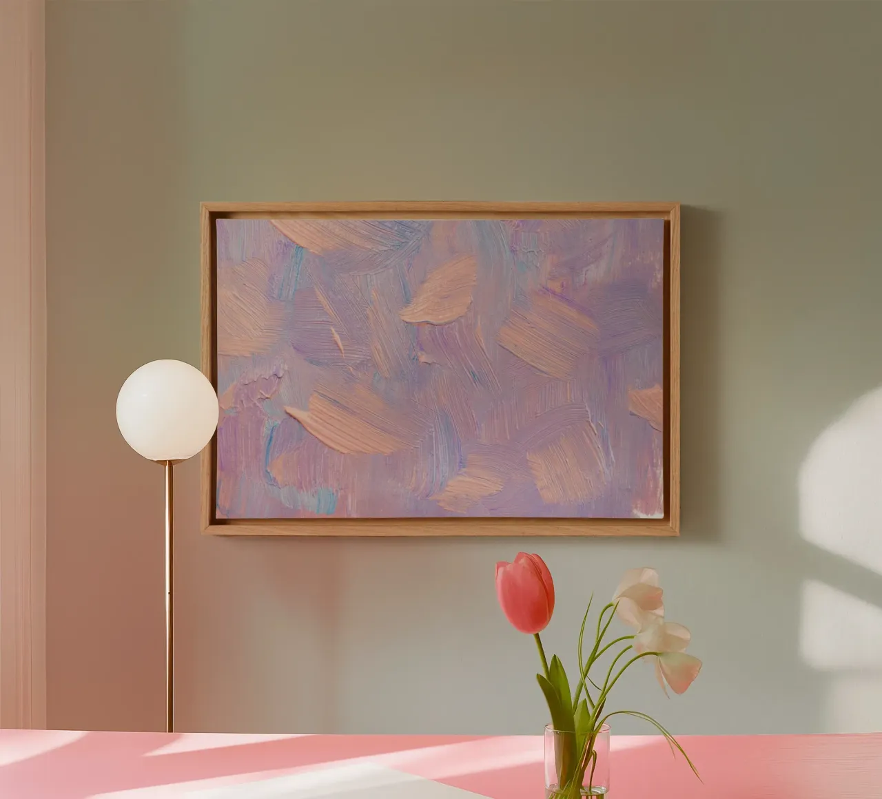 Pastel Brushstrokes Abstract - Textured Modern Art Print canvas by NorwesClub