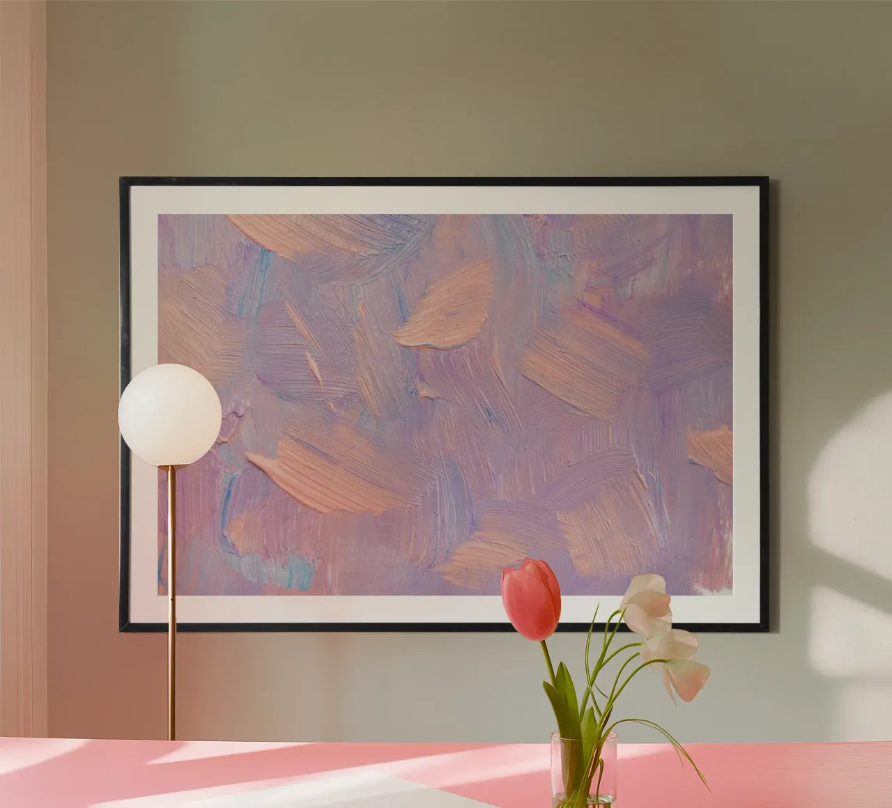 Pastel Brushstrokes Abstract - Textured Modern Art Print hahnemühle de NorwesClub