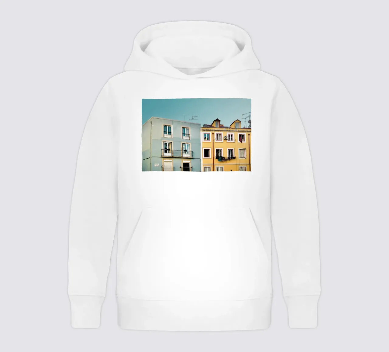 Lisbon Apartments kids hoodie by KISSA STUDIO
