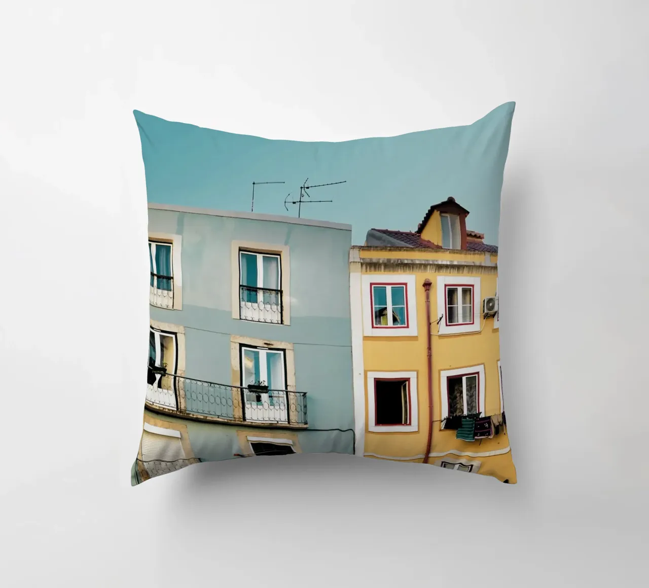 Lisbon Apartments decorative cushion by KISSA STUDIO