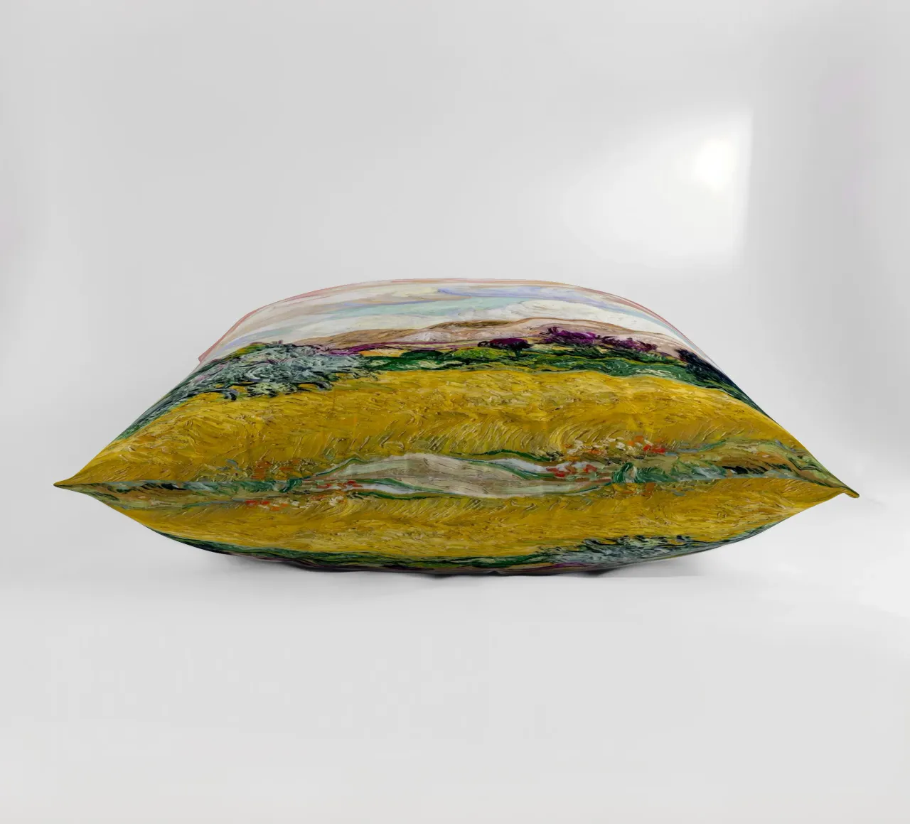 Van Gogh's Wheat Field with Cypresses - Post-Impressionism A decorative cushion by NorwesClub