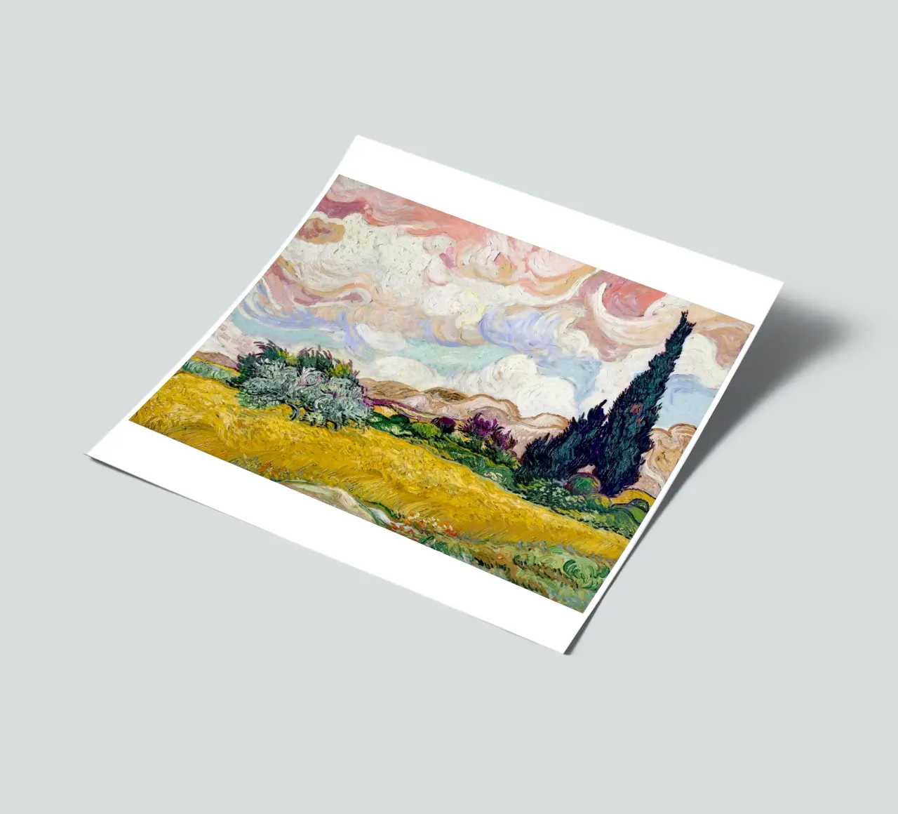 Van Gogh's Wheat Field with Cypresses - Post-Impressionism A sticker sheet by NorwesClub