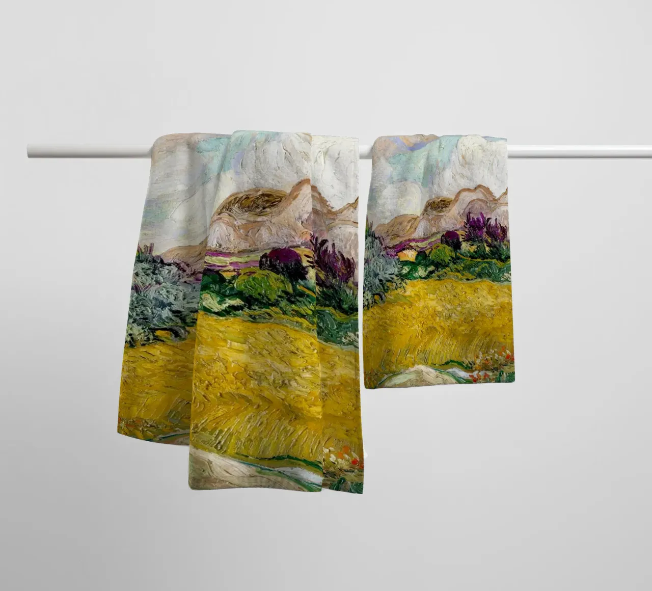 Van Gogh's Wheat Field with Cypresses - Post-Impressionism A towel by NorwesClub