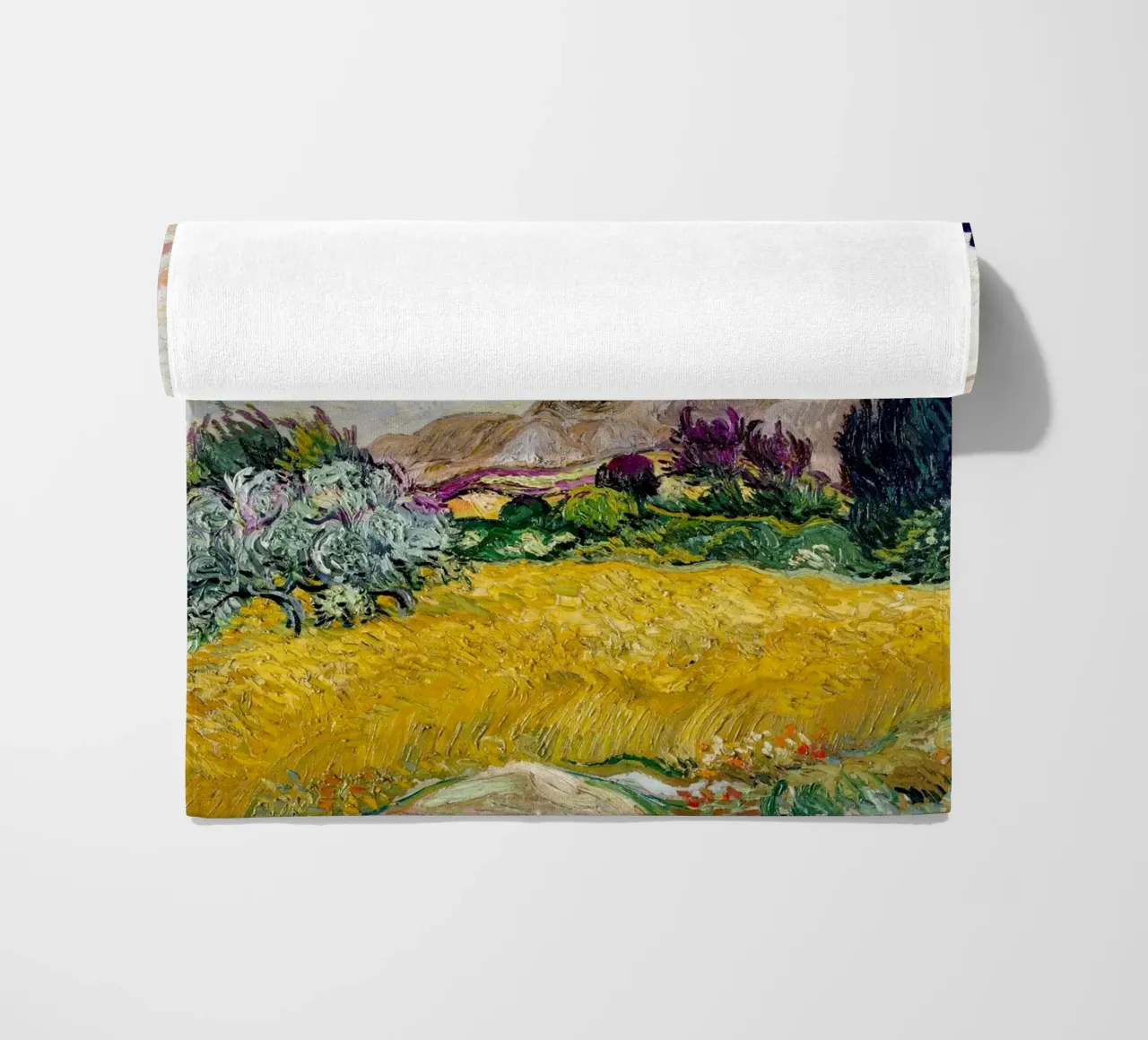 Van Gogh's Wheat Field with Cypresses - Post-Impressionism A beach towel by NorwesClub