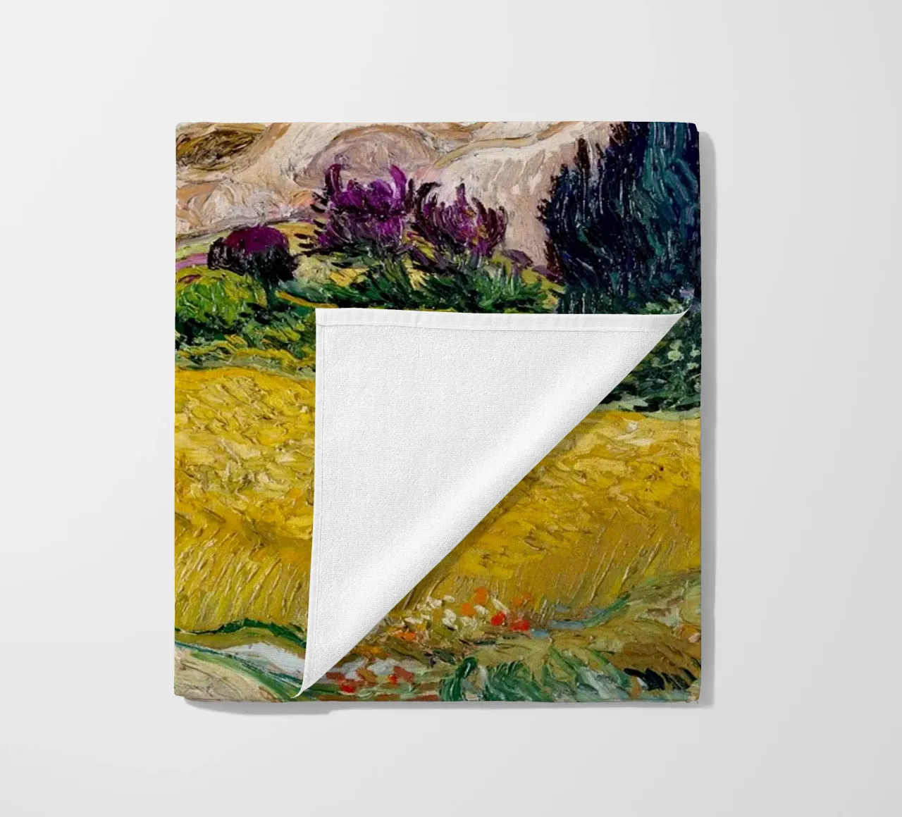 Van Gogh's Wheat Field with Cypresses - Post-Impressionism A beach towel by NorwesClub