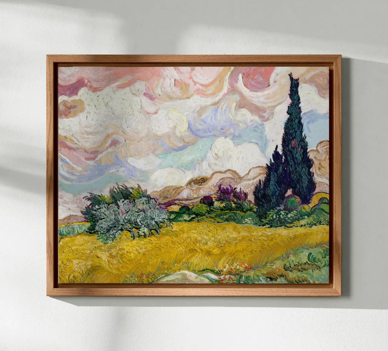 Van Gogh's Wheat Field with Cypresses - Post-Impressionism A alu-dibond by NorwesClub