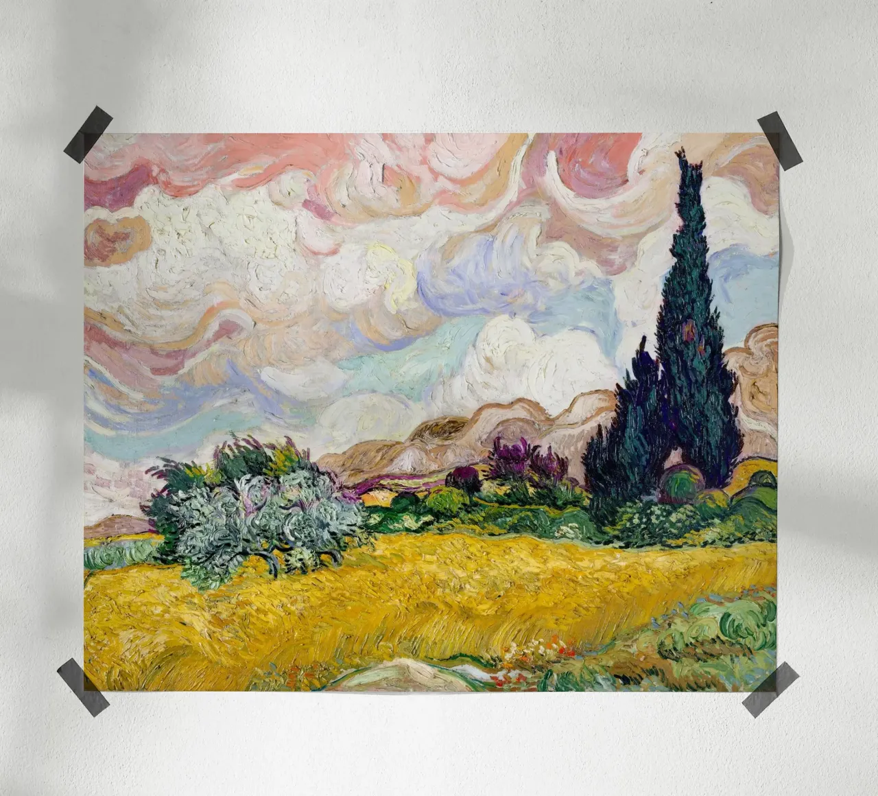 Van Gogh's Wheat Field with Cypresses - Post-Impressionism A hahnemühle by NorwesClub