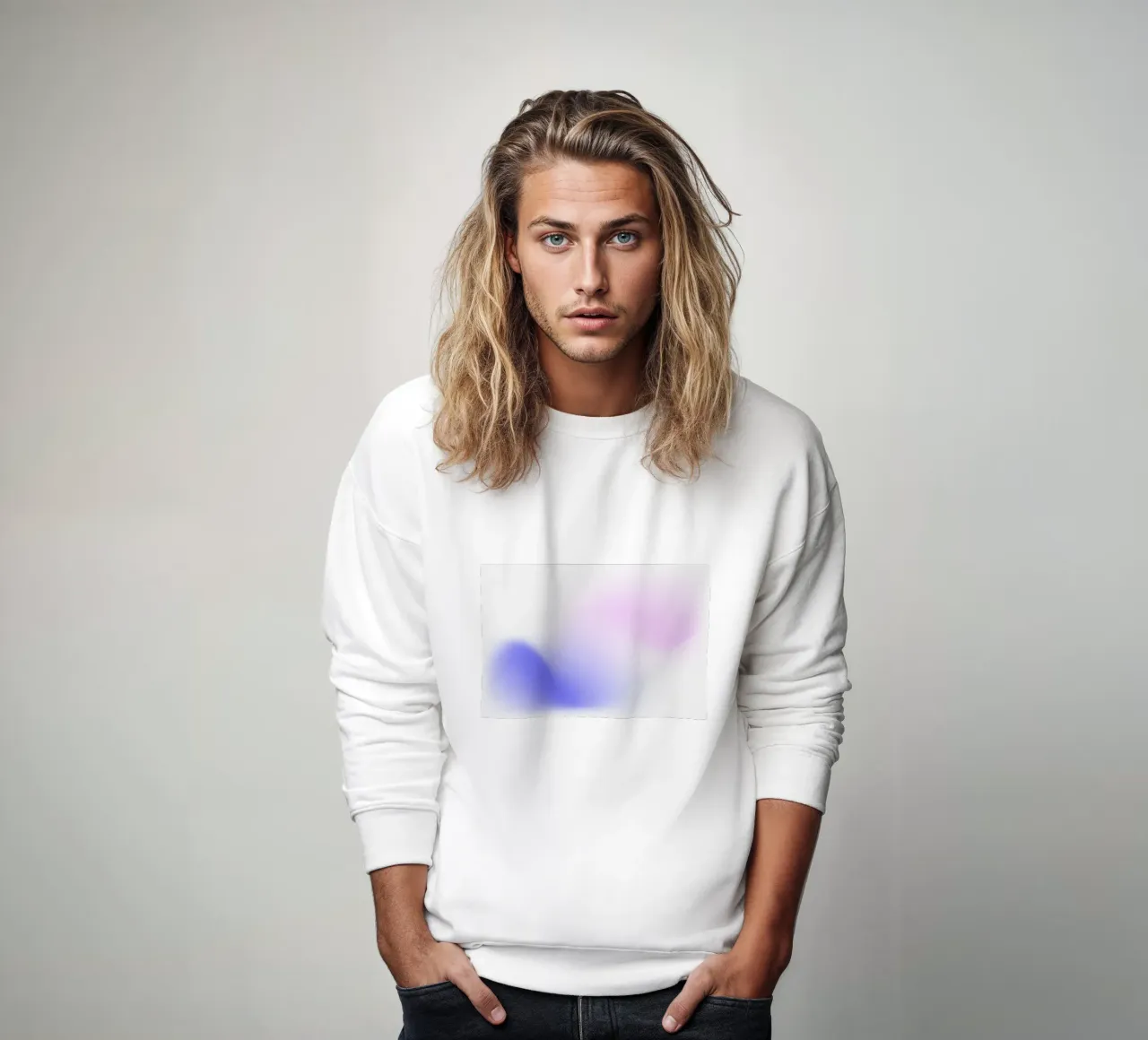 Lilac Lavender Aura Gradient - Abstract Modern Art Print sweatshirt by NorwesClub