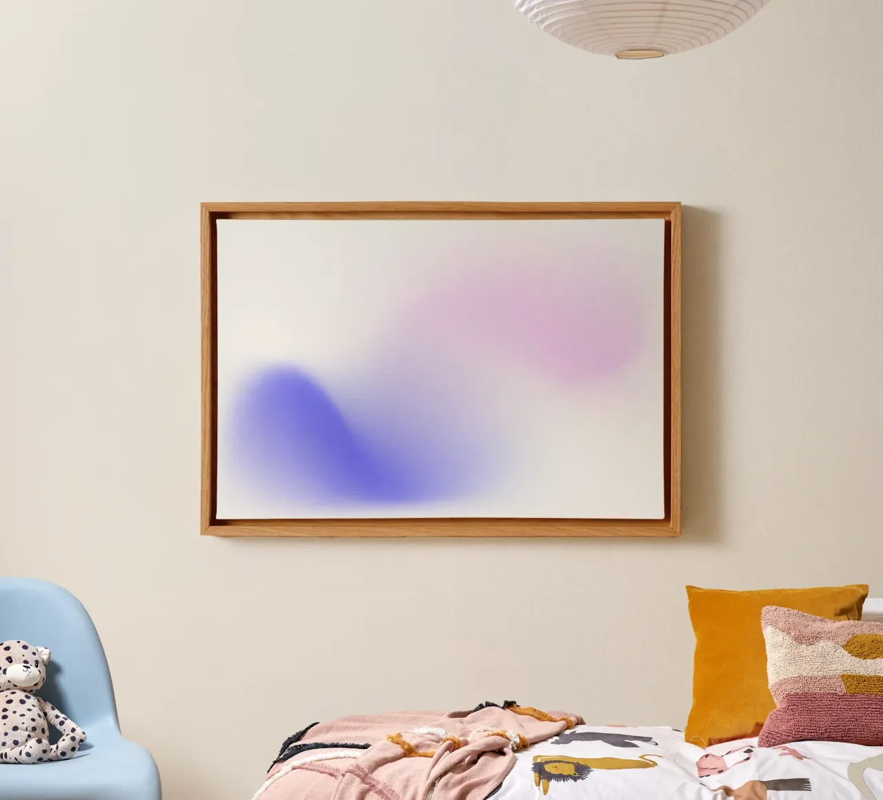 Lila Lavendel Aura Kleurverloop - Abstracte Moderne Kunstdruk canvas van NorwesClub