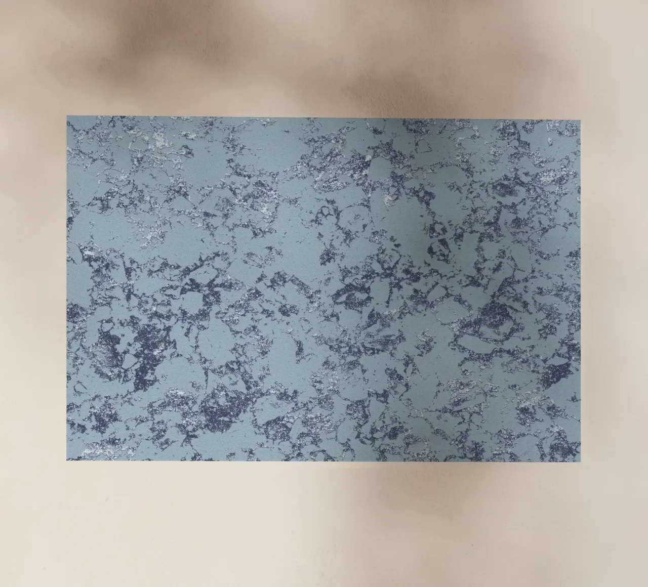 Blu acqua e argento astratto - Stampa d'arte moderna strutturata pellicola backlit da NorwesClub