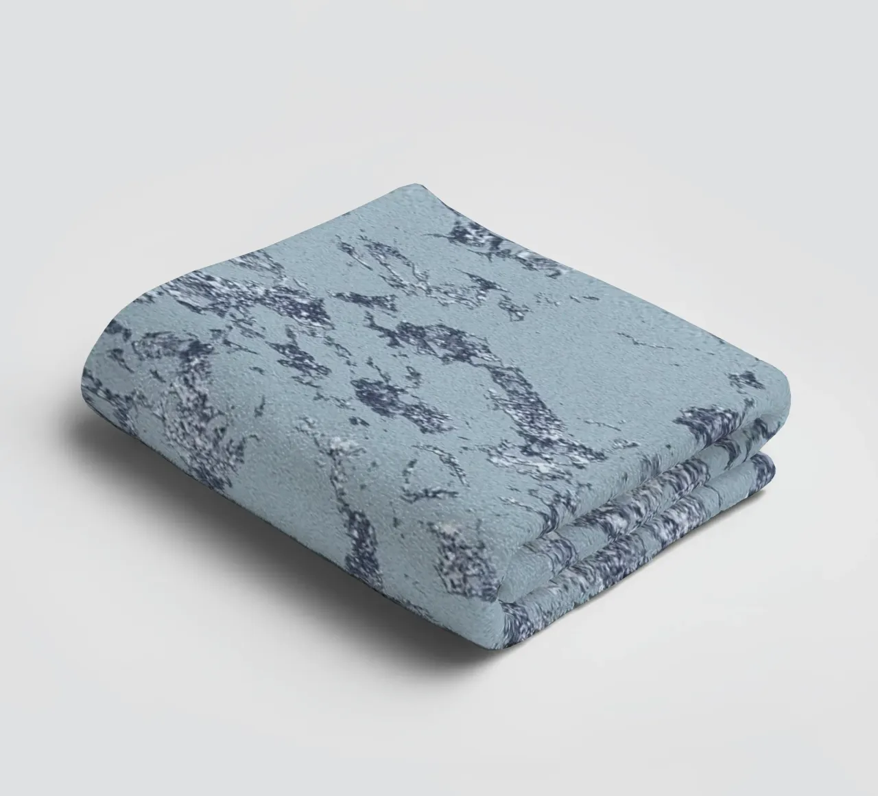 Aqua Blue & Silver Abstract - Textured Modern Art Print towel by NorwesClub