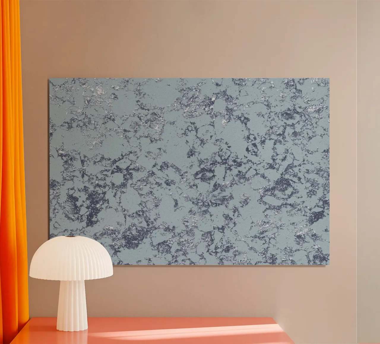 Blu acqua e argento astratto - Stampa d'arte moderna strutturata carta hahnemühle da NorwesClub