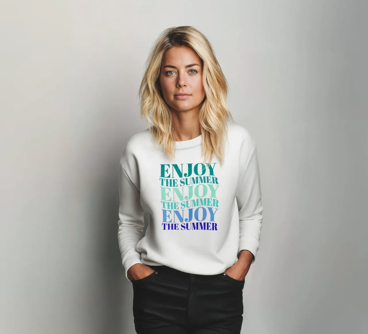 Enjoy the summer. Happy vibes with typography. sweat de CalliLetters