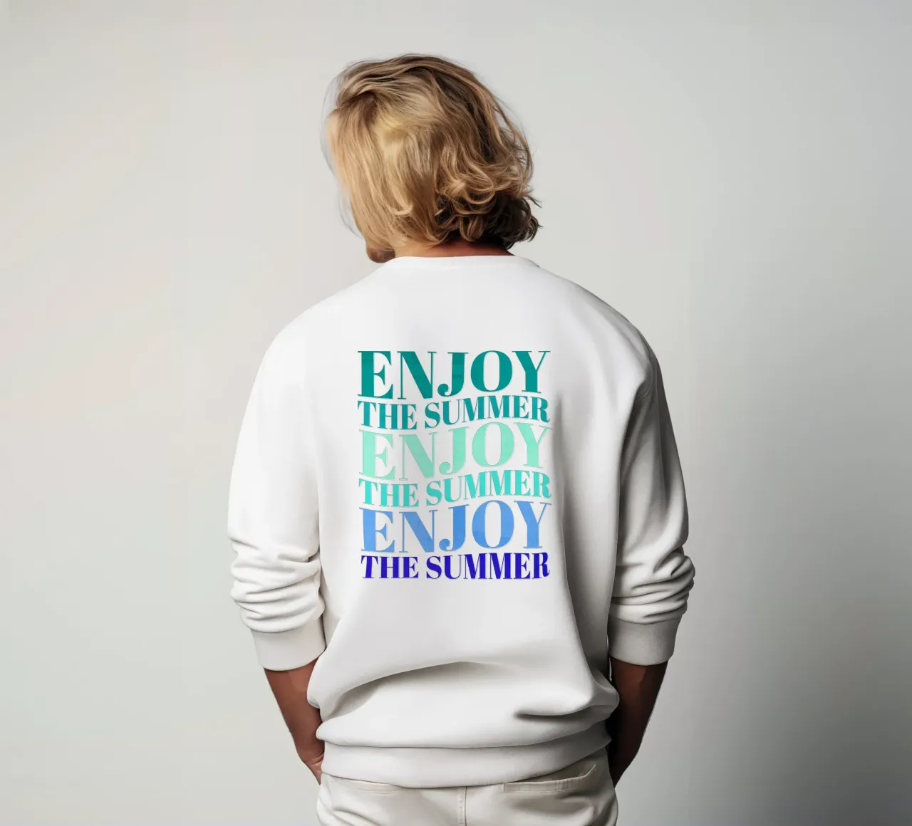 Enjoy the summer. Happy vibes with typography. felpa da CalliLetters