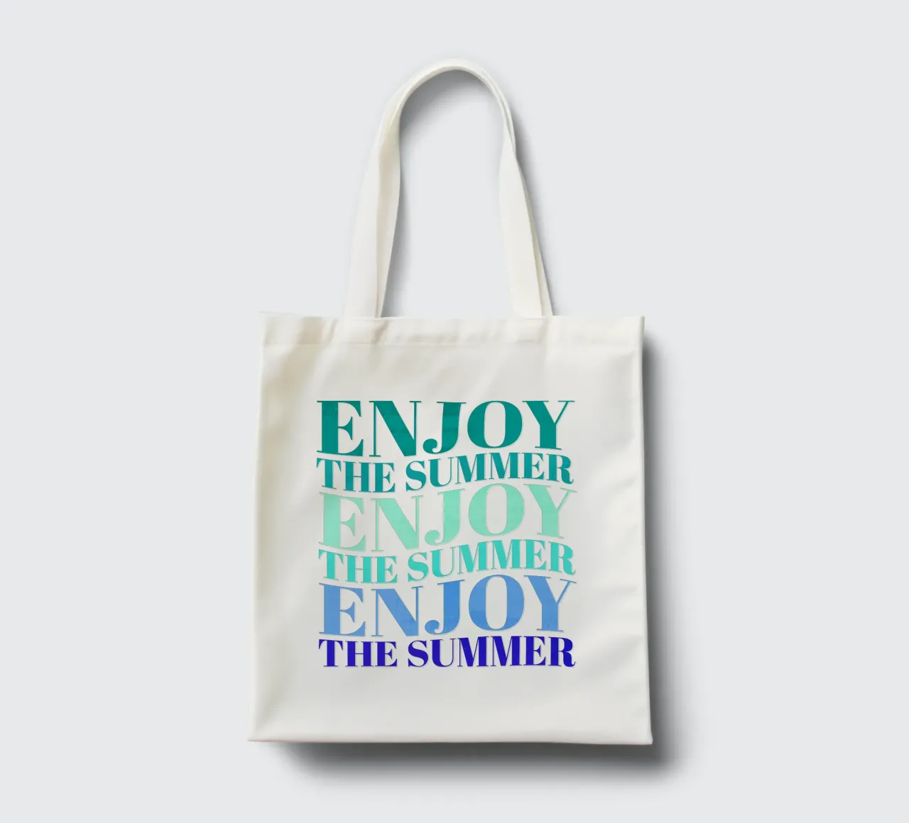 Enjoy the summer. Happy vibes with typography. borsa in juta da CalliLetters