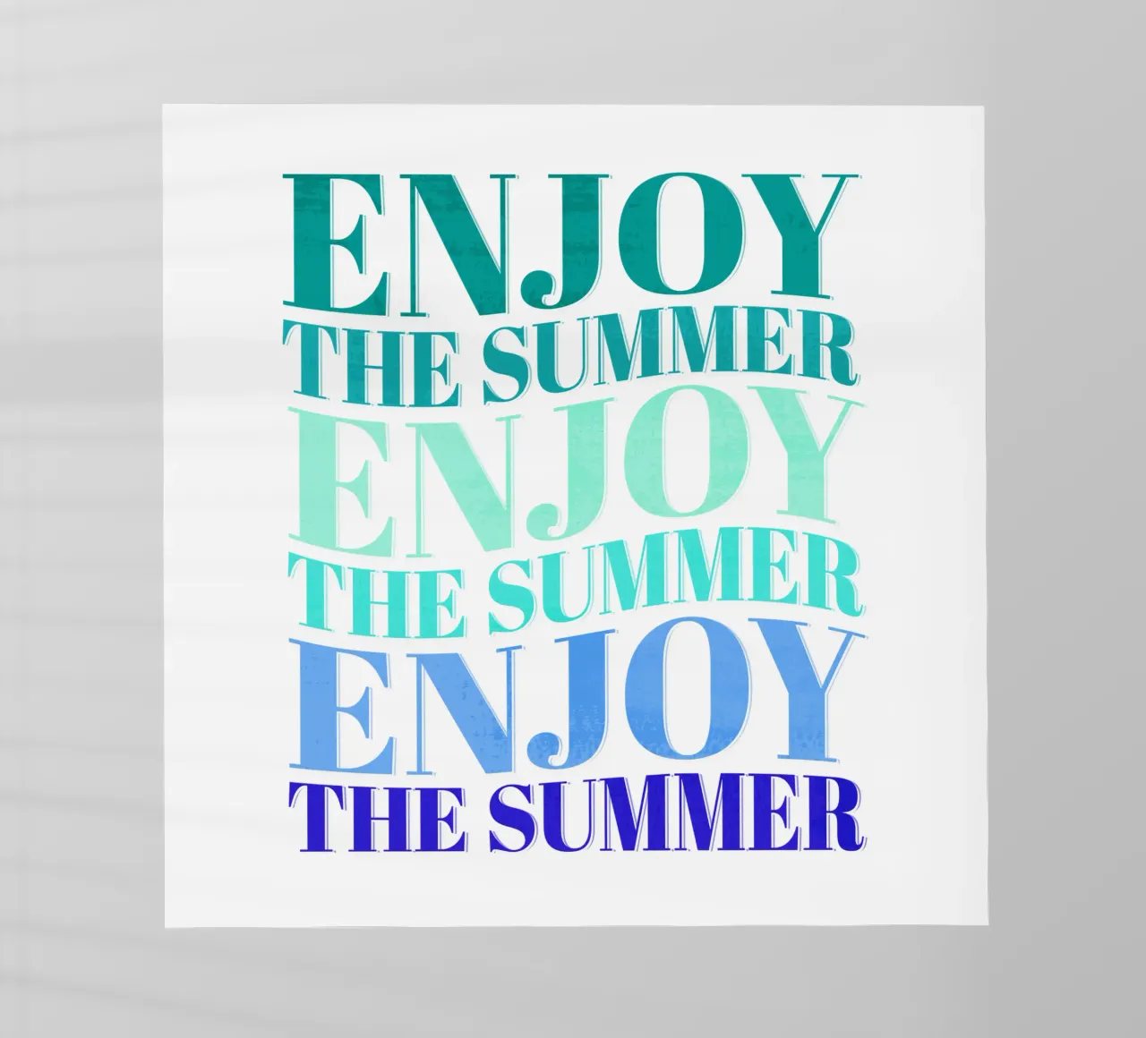 Enjoy the summer. Happy vibes with typography. pellicola backlit da CalliLetters
