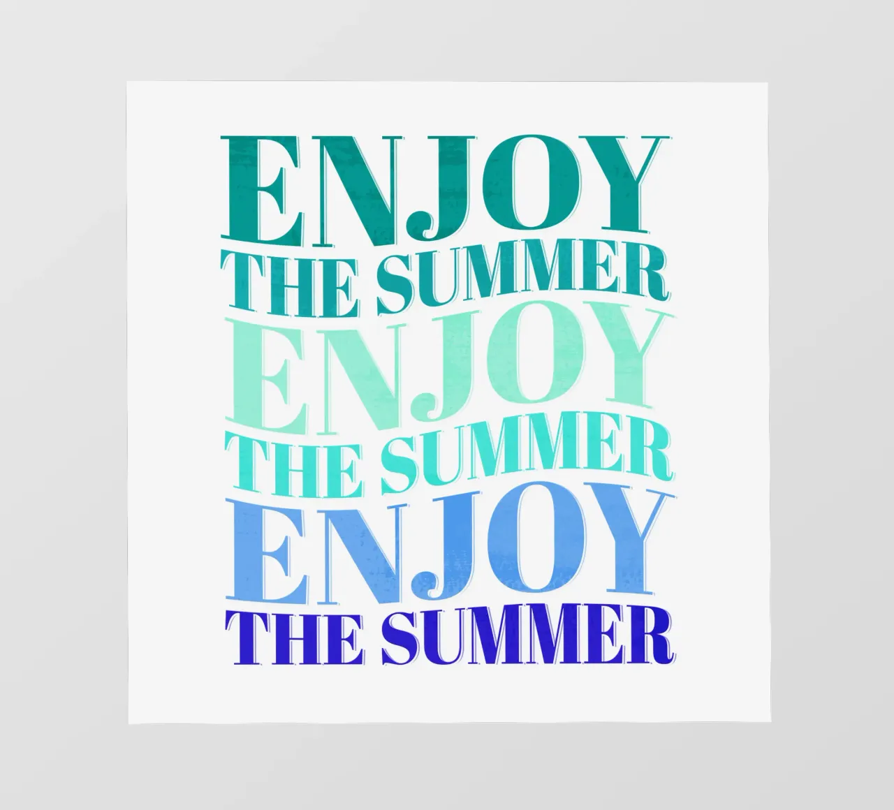 Enjoy the summer. Happy vibes with typography. telo in pvc da CalliLetters