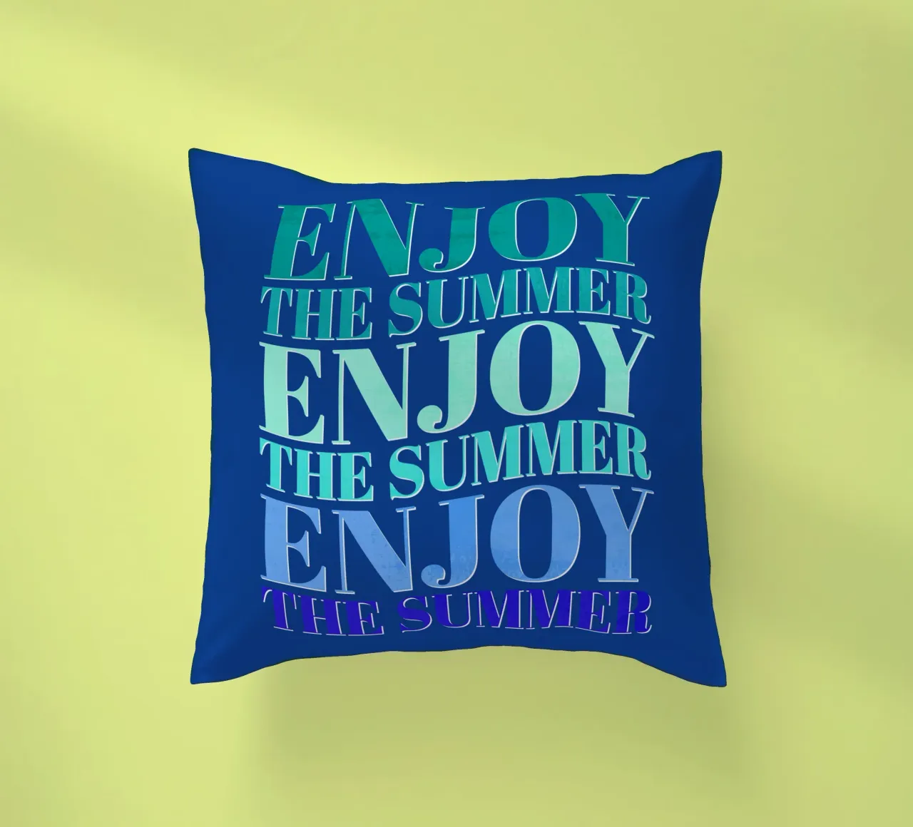 Enjoy the summer. Happy vibes with typography. cuscino da CalliLetters