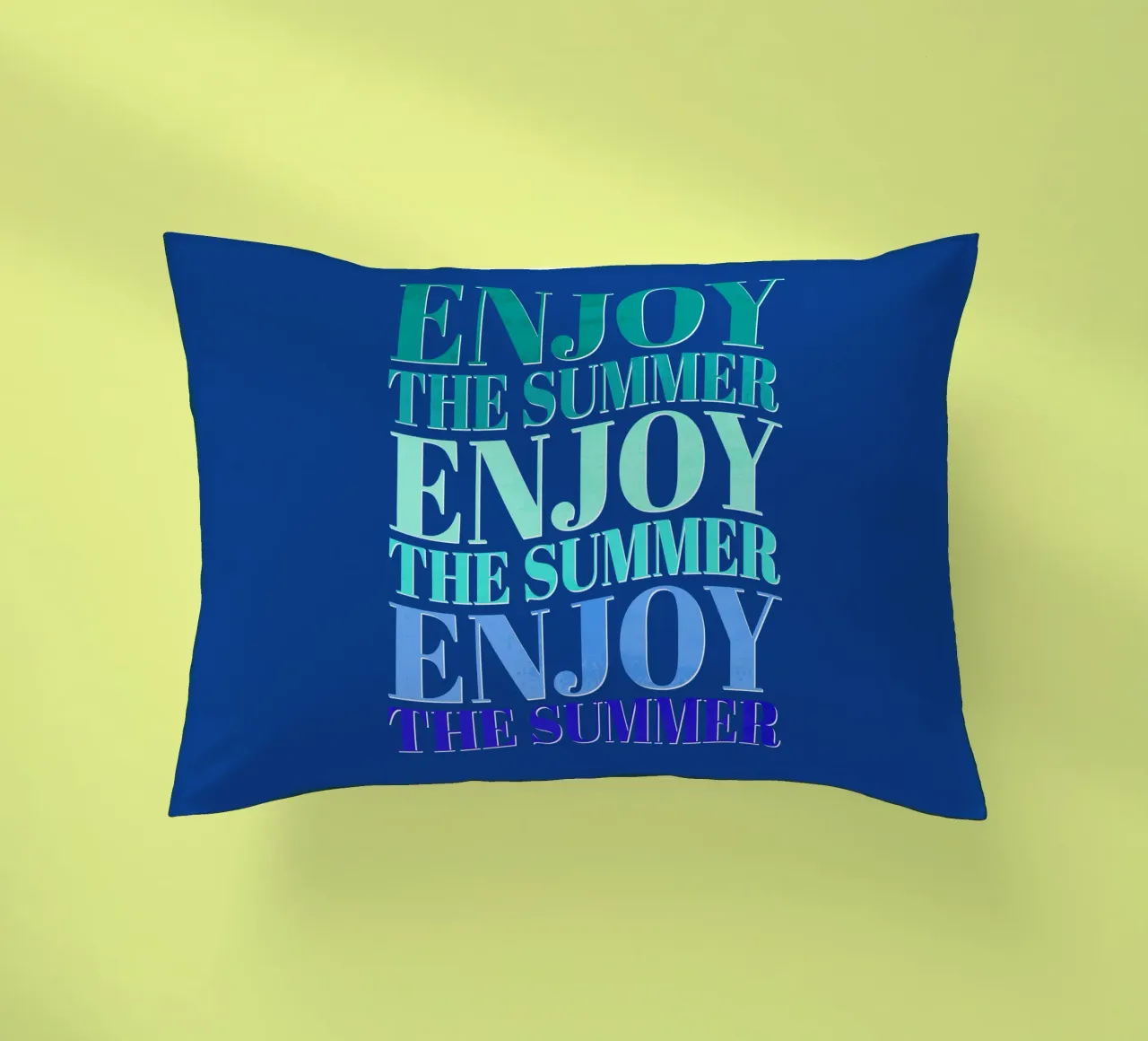 Enjoy the summer. Happy vibes with typography. cuscino da CalliLetters