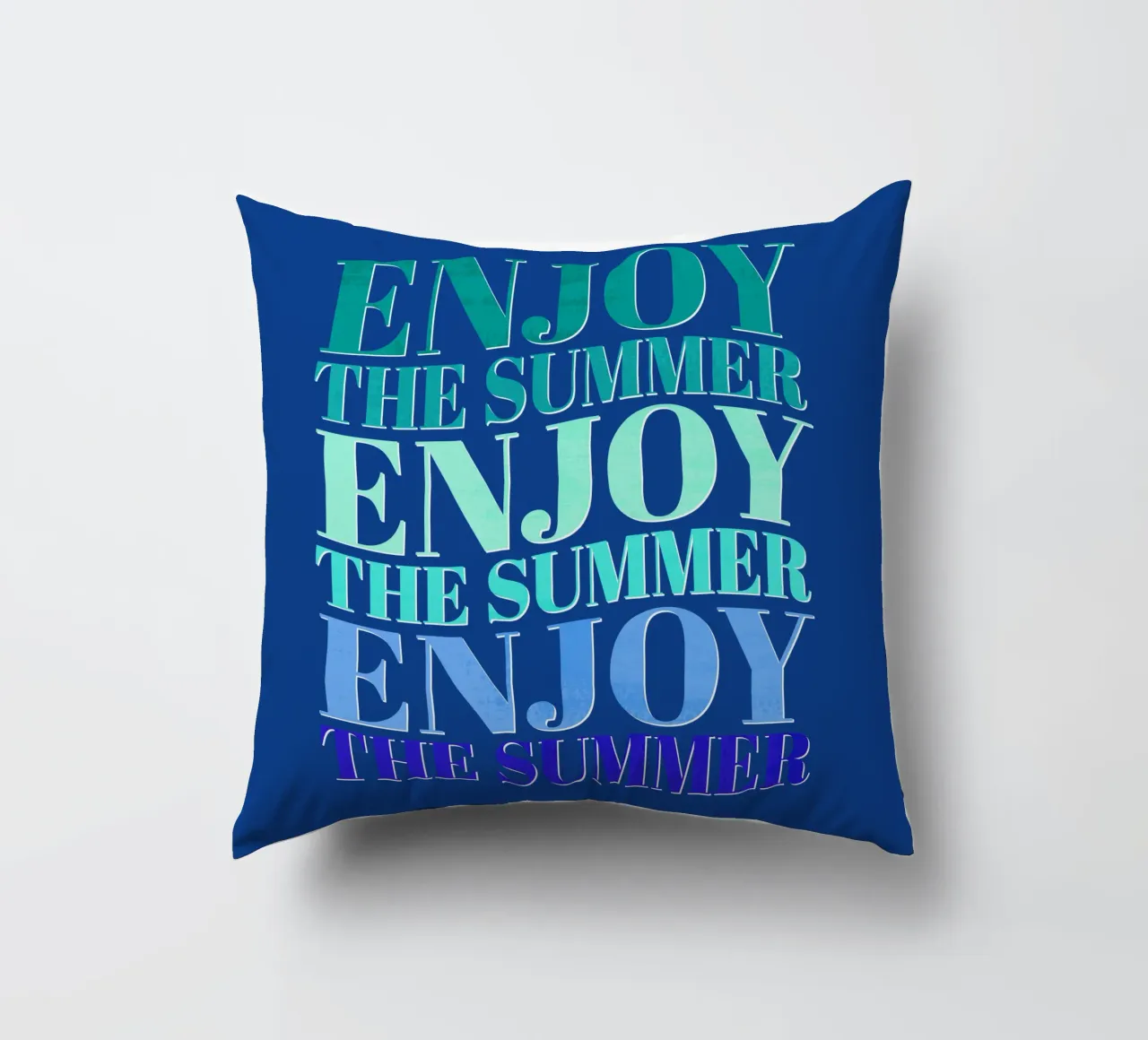 Enjoy the summer. Happy vibes with typography. cuscino da CalliLetters