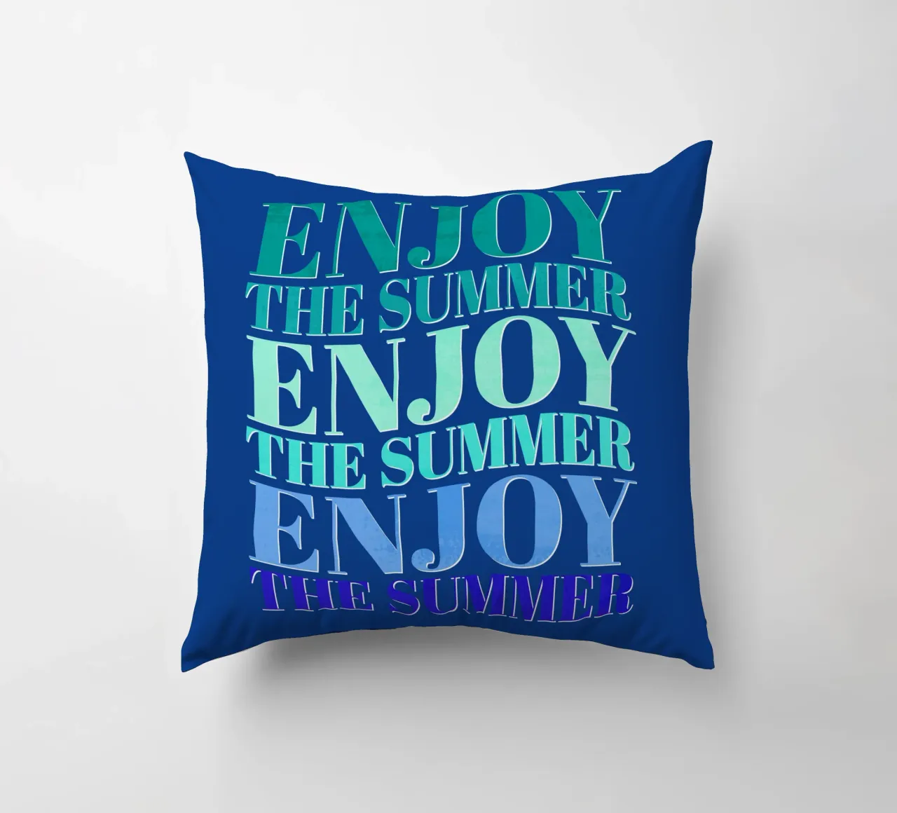 Enjoy the summer. Happy vibes with typography. cuscino da CalliLetters