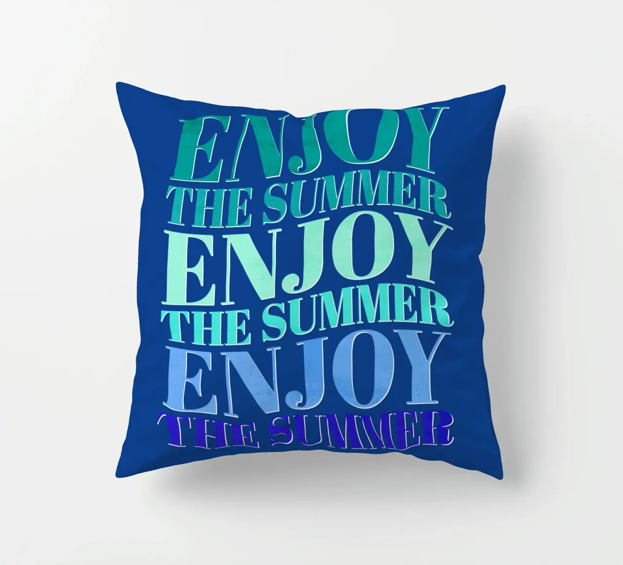 Enjoy the summer. Happy vibes with typography. cuscino da CalliLetters