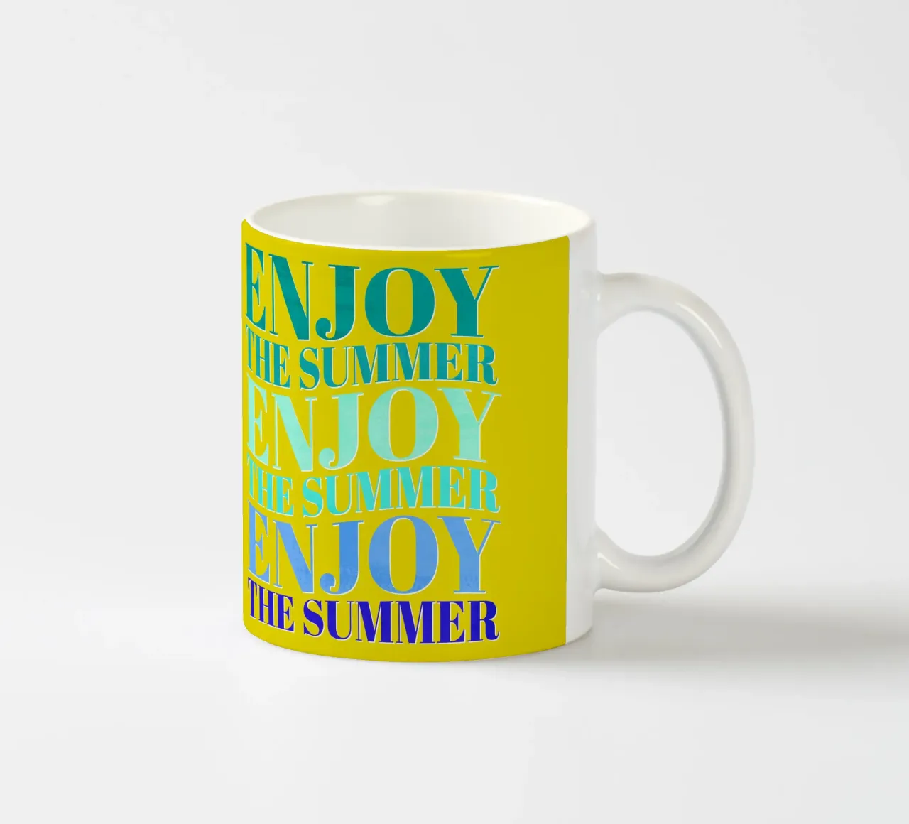 Enjoy the summer. Happy vibes with typography. keramische mok van CalliLetters