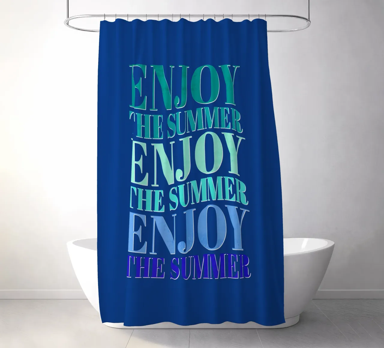 Enjoy the summer. Happy vibes with typography. tenda da doccia da CalliLetters