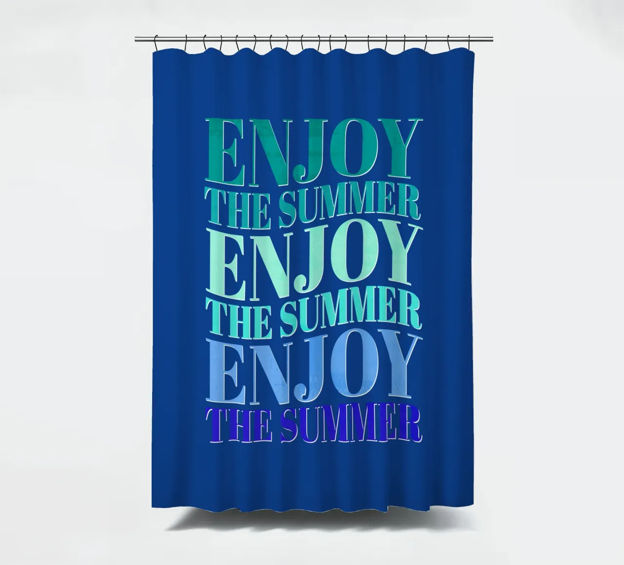 Enjoy the summer. Happy vibes with typography. tenda da doccia da CalliLetters
