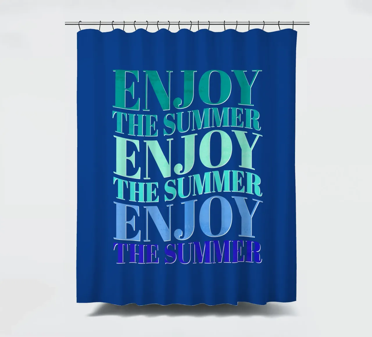 Enjoy the summer. Happy vibes with typography. tenda da doccia da CalliLetters