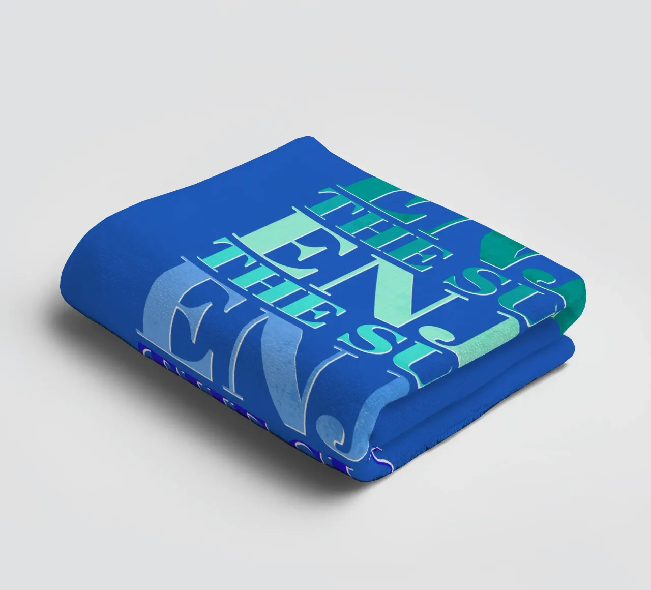 Enjoy the summer. Happy vibes with typography. badhanddoek van CalliLetters
