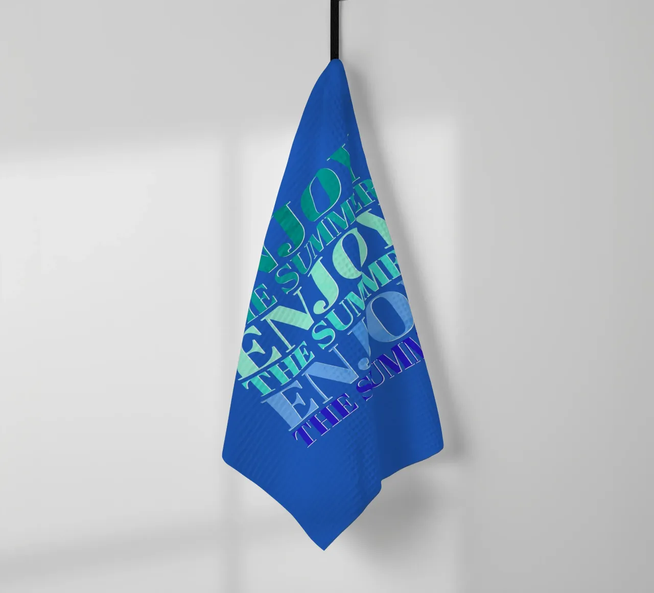 Enjoy the summer. Happy vibes with typography. theedoek van CalliLetters