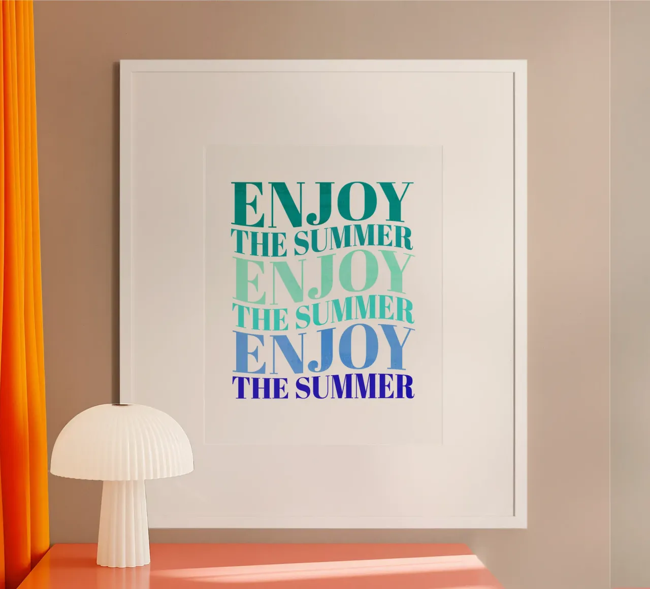 Enjoy the summer. Happy vibes with typography. carta hahnemühle da CalliLetters