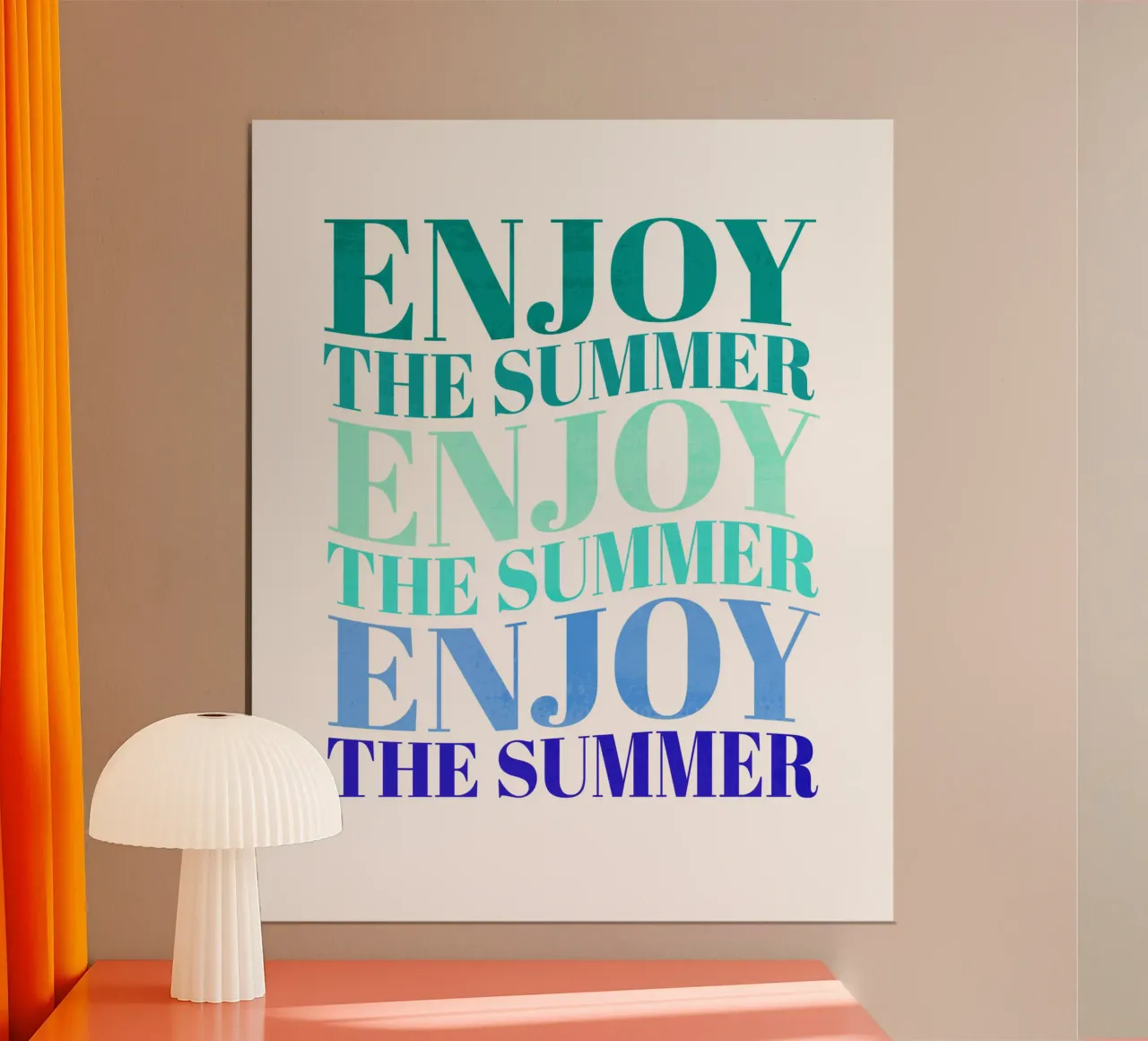 Enjoy the summer. Happy vibes with typography. carta hahnemühle da CalliLetters