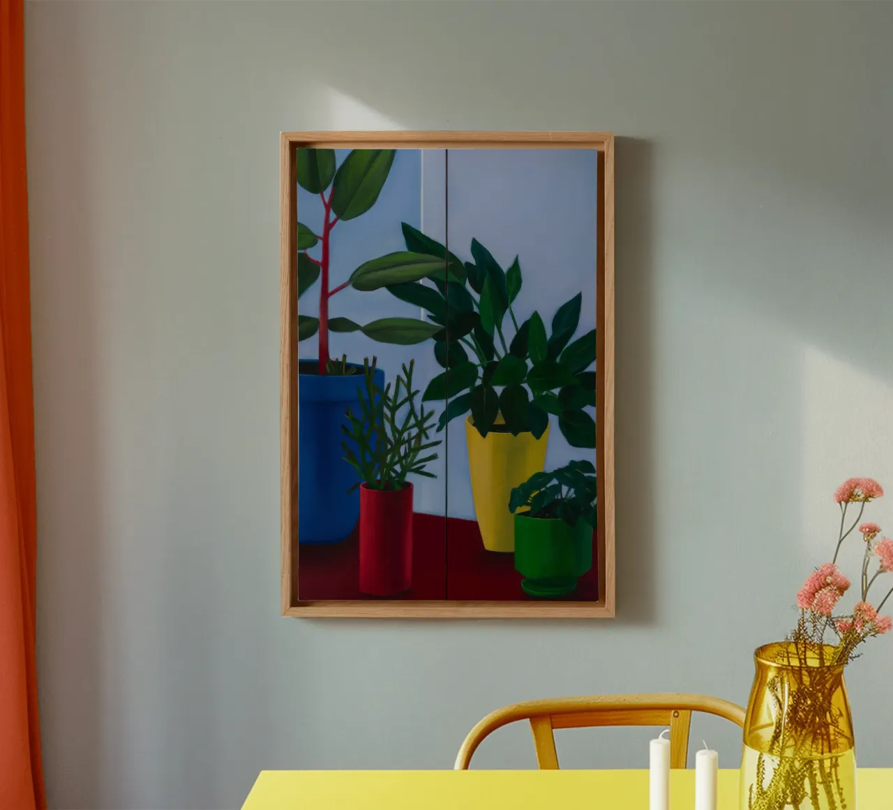 Duo di piante vibranti tela con Cornice a cassetta da Opal Strokes
