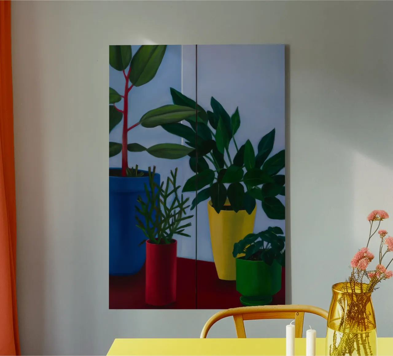 Duo di piante vibranti tela con Cornice a cassetta da Opal Strokes