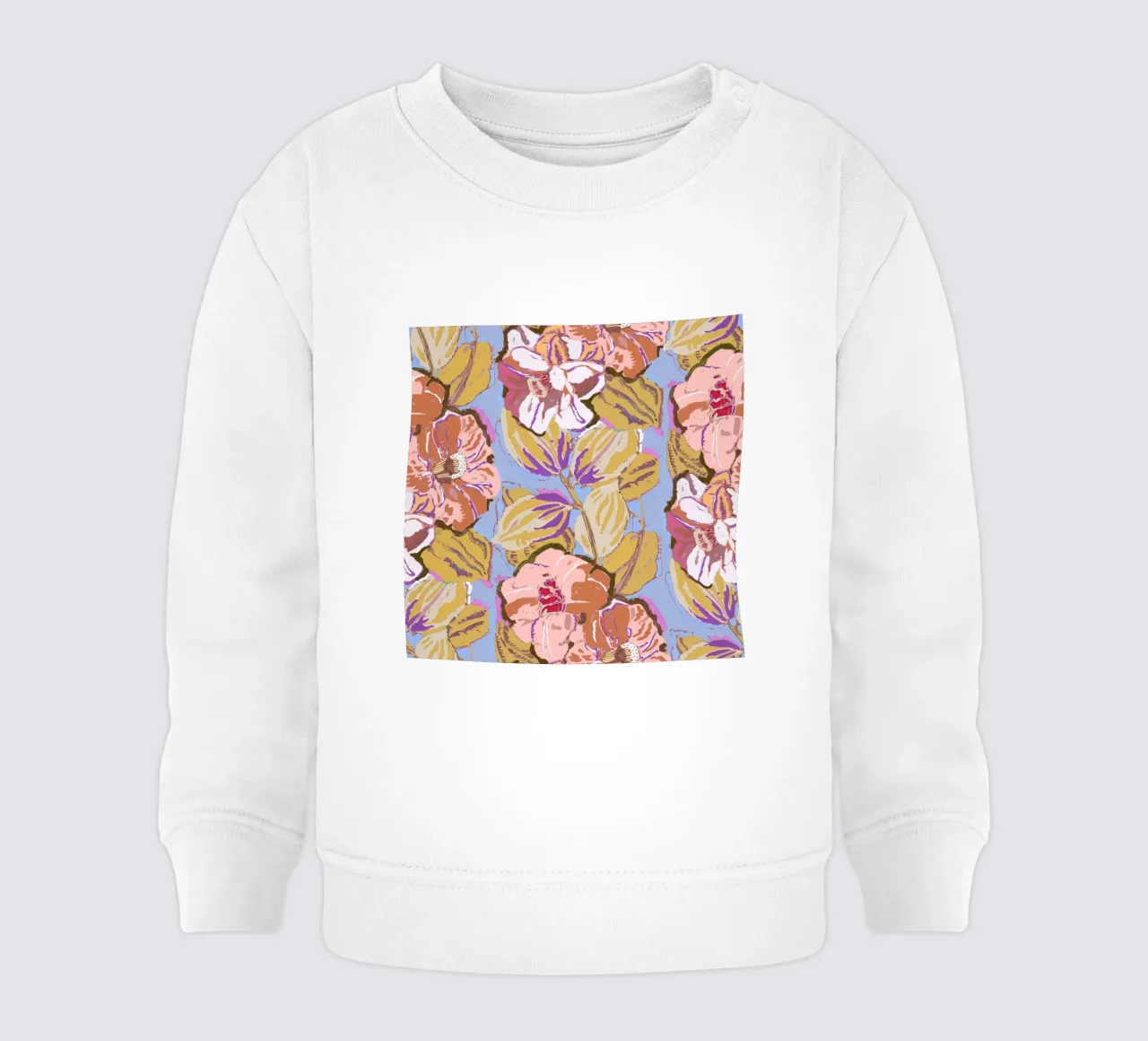 Motivo floreale Art Nouveau - Design botanico d'epoca felpa neonato da NorwesClub