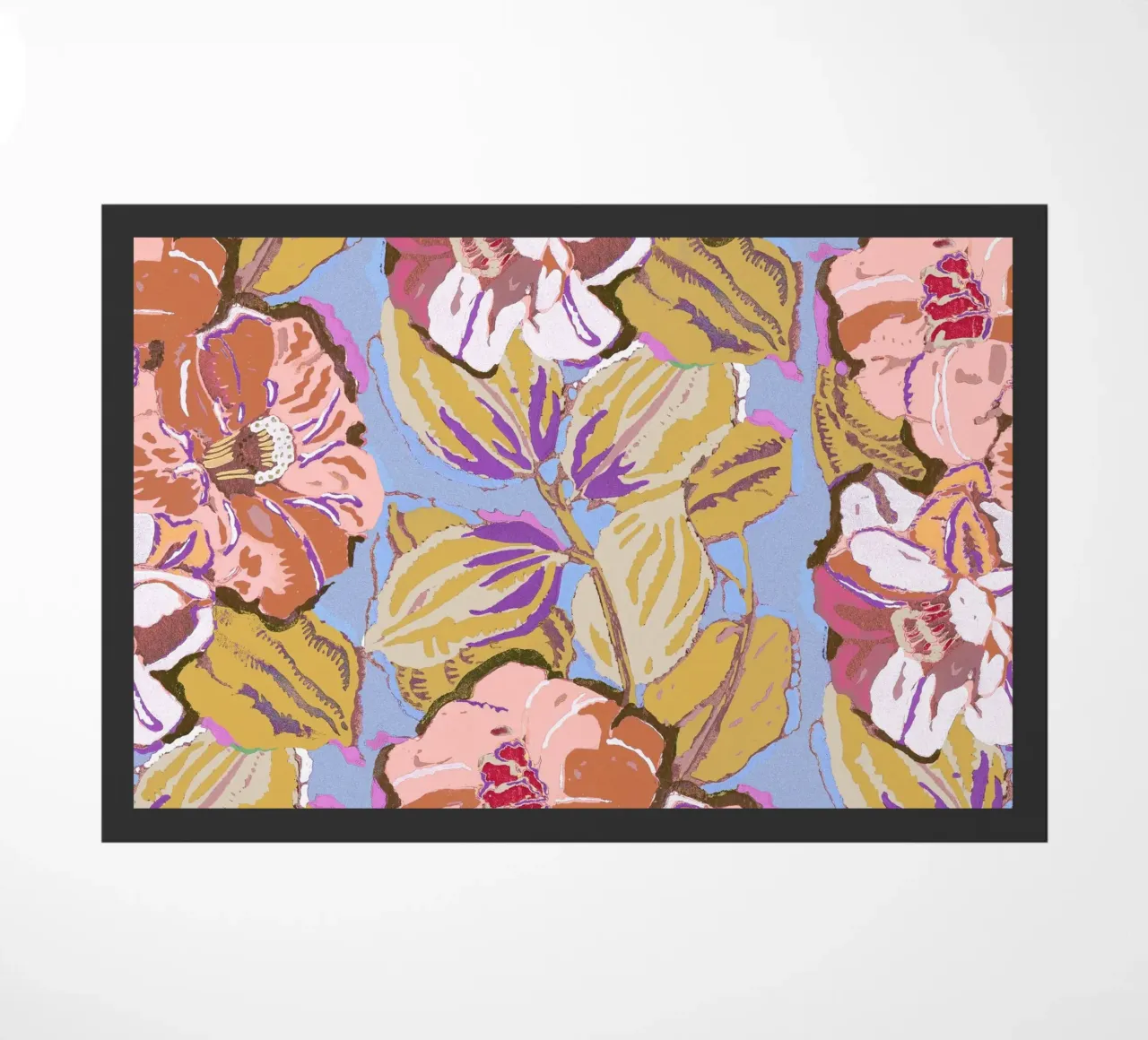Motivo floreale Art Nouveau - Design botanico d'epoca zerbino da NorwesClub
