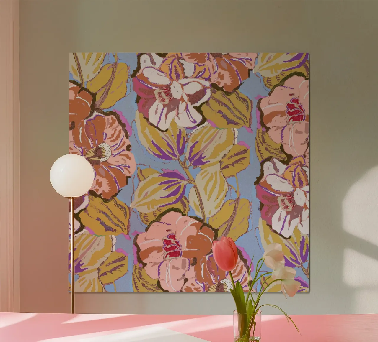 Motivo floreale Art Nouveau - Design botanico d'epoca poster da NorwesClub