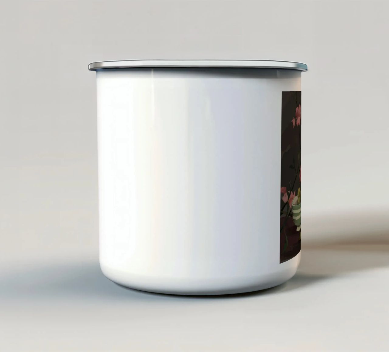 Tonalità floreali antiche tazza in smalto da Opal Strokes