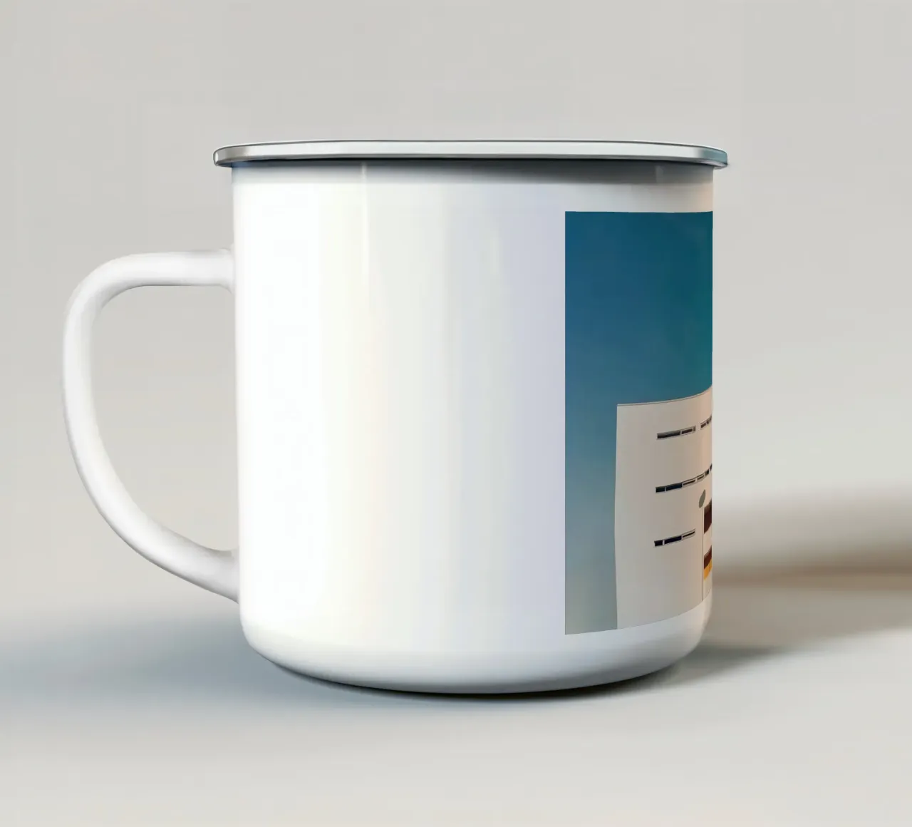 MInimal Architecture enamel mug by KISSA STUDIO