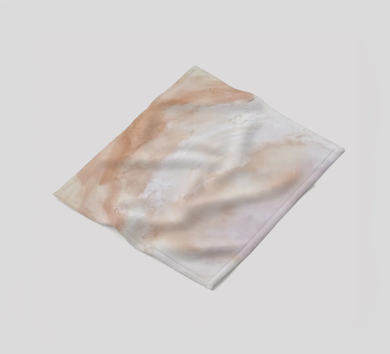 Soft Blush Swirl Abstract - Pastel Fluid Art Print Fleecedecke von NorwesClub