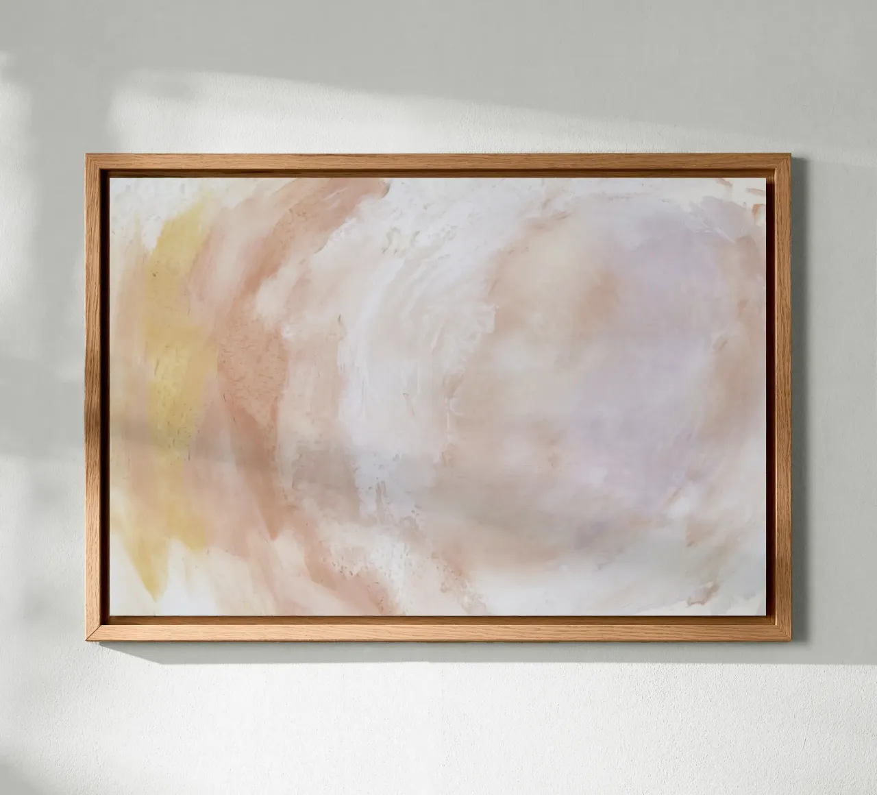 Soft Blush Swirl Abstract - Pastel Fluid Art Print canvas by NorwesClub