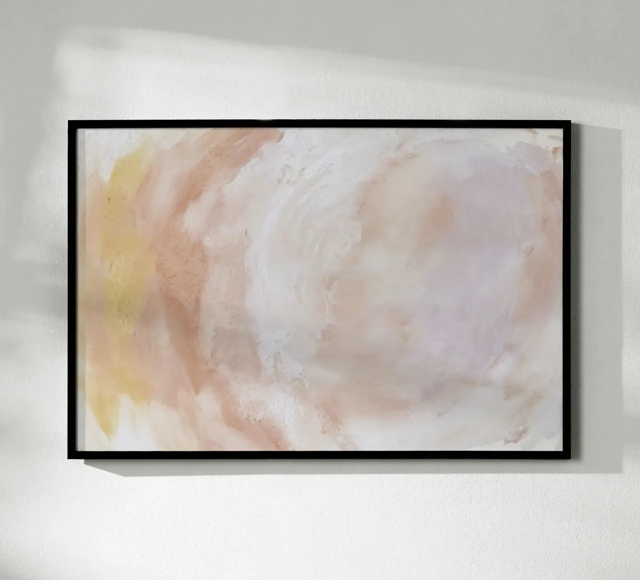 Soft Blush Swirl Abstract - Pastel Fluid Art Print hahnemühle by NorwesClub