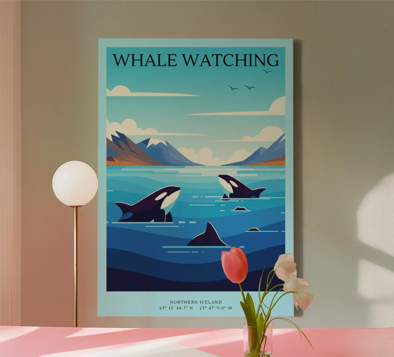 WHALE WATCHING: Icelandic Gossip Session canvas with Floater frame by ZEN VACATION