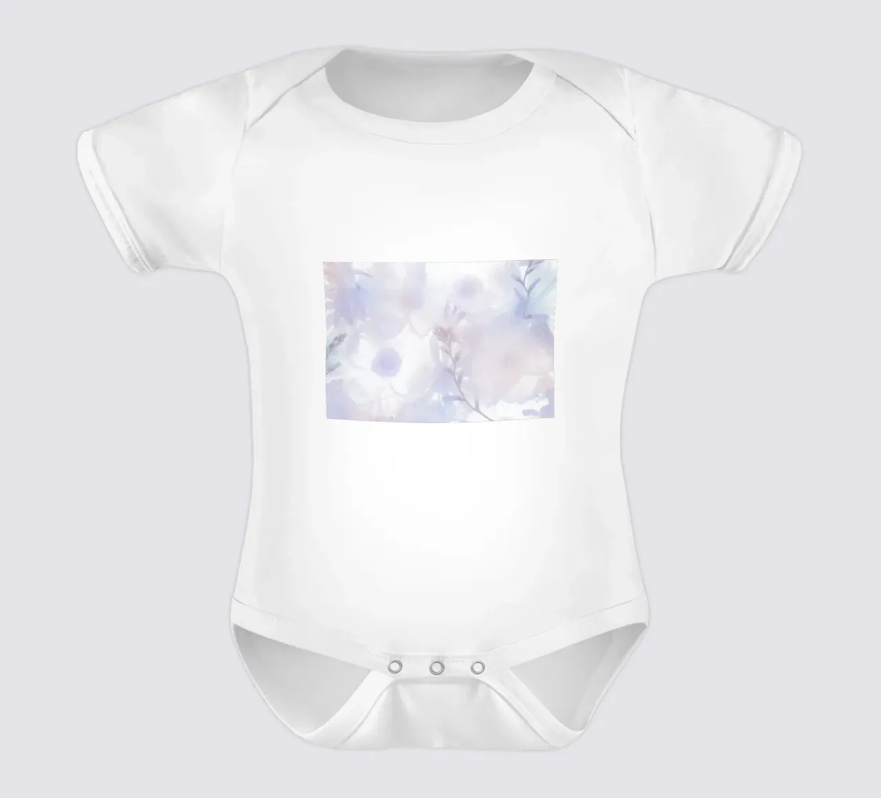 Frozen Lavender Floral Dream - Ätherische abstrakte Kunst Kurzarm Babybody von NorwesClub