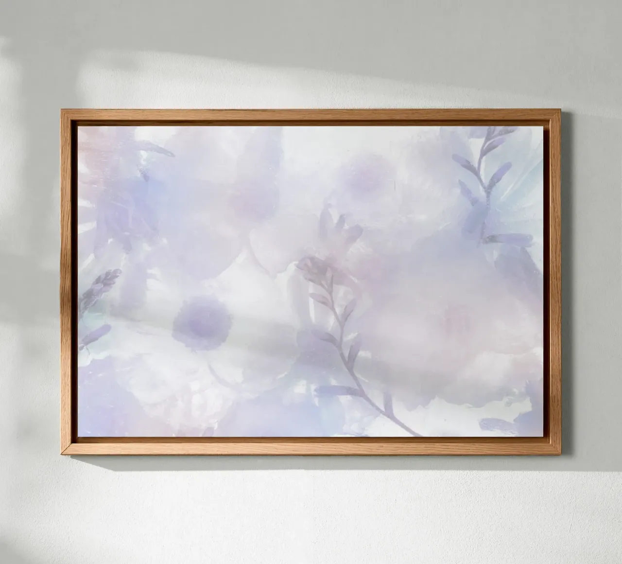 Bevroren lavendel bloemendroom - Etherische abstracte kunst canvas met Baklijst van NorwesClub