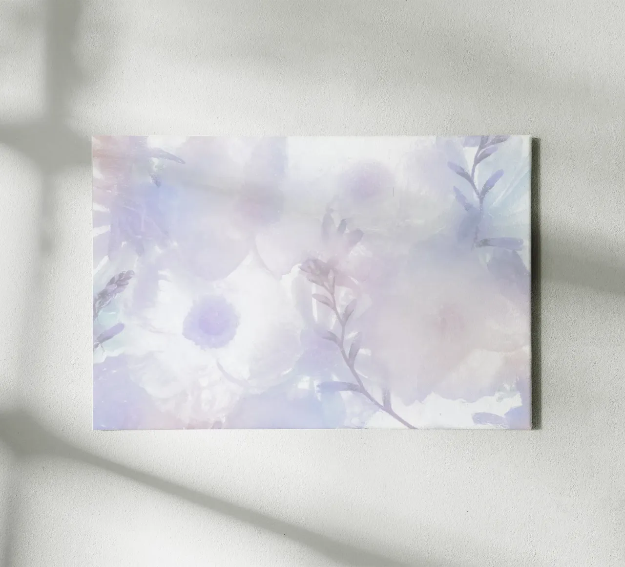 Bevroren lavendel bloemendroom - Etherische abstracte kunst canvas met Baklijst van NorwesClub