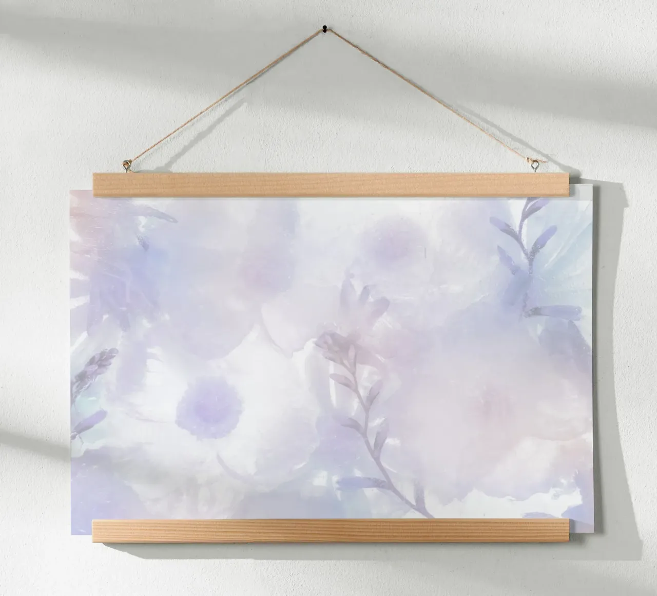Frozen Lavender Floral Dream - Ätherische abstrakte Kunst Poster von NorwesClub