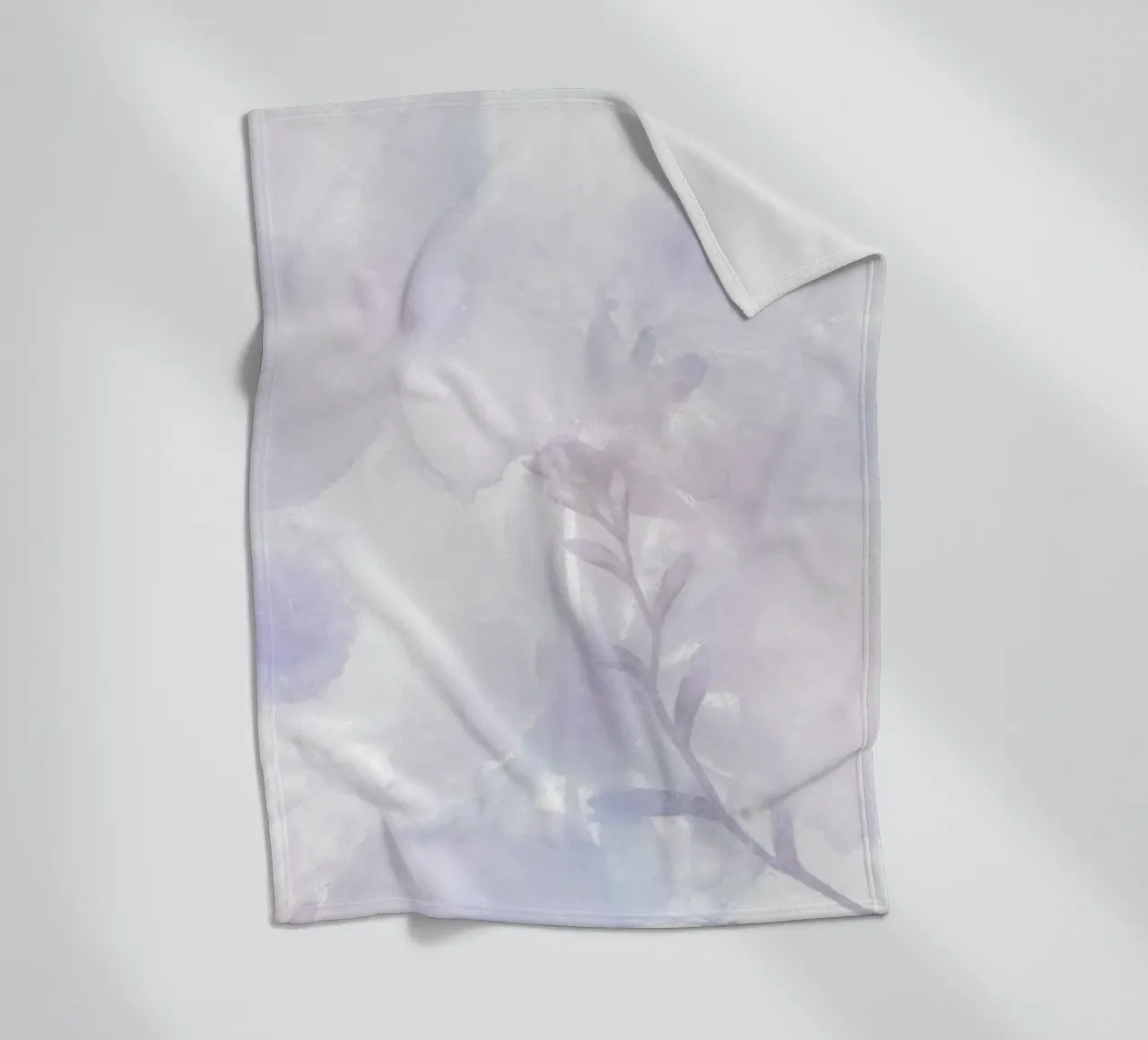 Frozen Lavender Floral Dream - Ethereal Abstract Art fleece blanket by NorwesClub